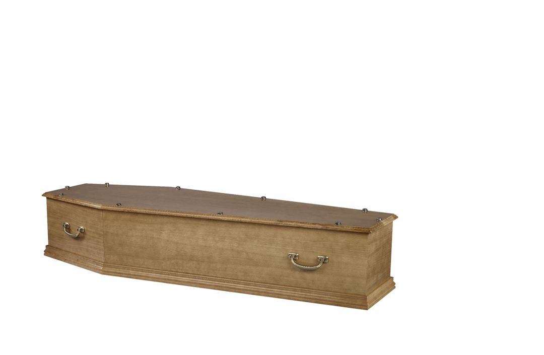 Cercueil de forme parisienne, chêne massif